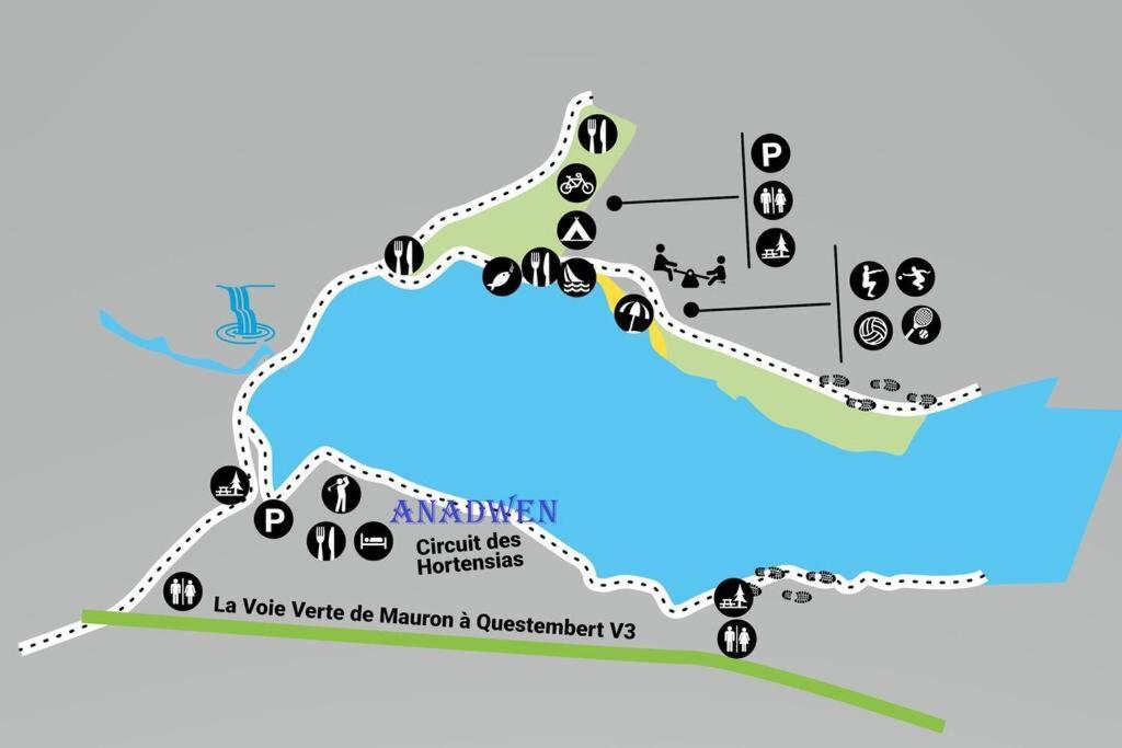 Cottage Anadwen Au Pied Du Lac Au Duc Et Son Golf Ploërmel المظهر الخارجي الصورة